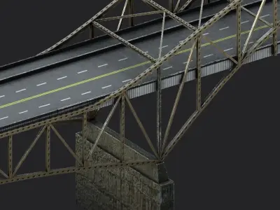 Senator George Sellar Bridge Low-poly 3D model