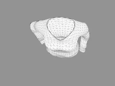 Women Long Sleeve V Neck T-Shirt 3D model