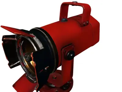 Vintage Industrial Studio Spotlight Low-poly 3D model