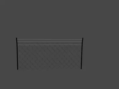 Chain-link Fence Free low-poly 3D model