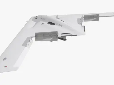  Strategic B-21 Raider Jet White Rigged for Maya 