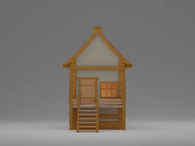 Medieval cottage 3D print model