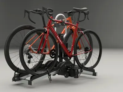  Bicycle Towbar Carrier with Road Bike and Gravel 