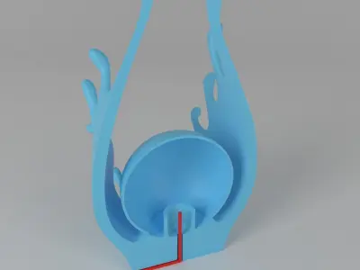 Table lamp splash 3d print 3D print model