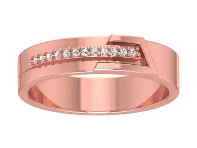 Solitaire Wedding Engagement Women Band Ring 3D print model 3