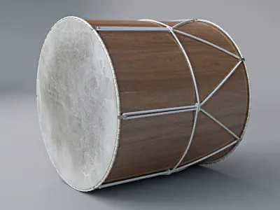 Azerbaijan drum 3D model