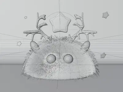 Cute animal Chester 3D model