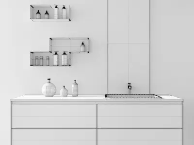 Bathroom furniture set Arcom eGo 2  3D model