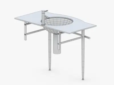 1586 - Sink Low-poly 3D model