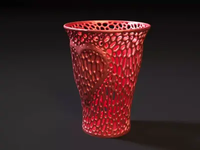 Vase heart 3D print model