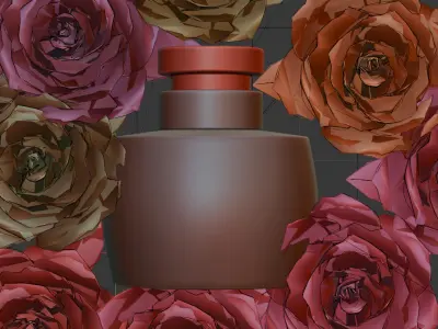 Premium Perfume Scene 3D model