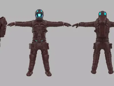 Concept  Astronaut Spacesuit 3D model