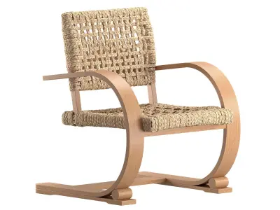 Bali Chair U shaped Light Oak 3D model