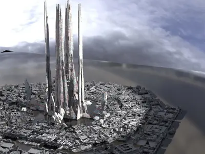 Sci fi Towers Order of chaos  3D model