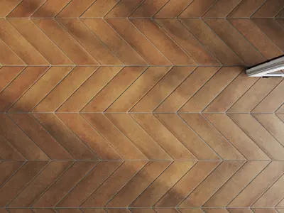 Ceramic tile set 07 - Chevron terracotta 3D model