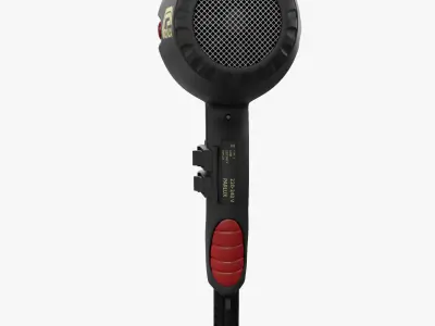 New black matte beauty hair dryer da1 3D model