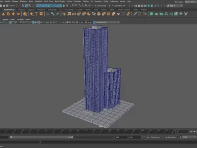 Residential building  Free 3D model