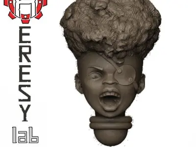 Heresylab - Female Sci-Fi heads for conversions SET 17 of 21 3D print model