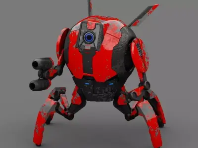 BUG DROID rigged character 3D model
