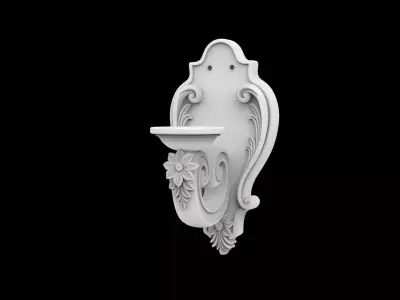 Elegant Wall Mounted Candle Sconce Home Decor  3D print model