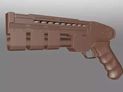 Future Pistol 16mm Sci-Fi 3D Print 3D print model