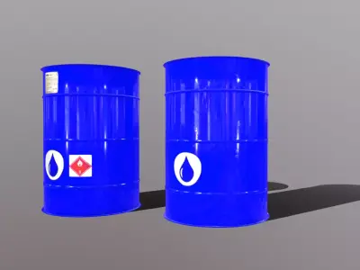 Imperial barrels Low-poly 3D model