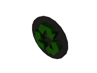 Recycle Symbols v4 008 Low-poly 3D model
