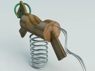 Wood horse 3D model