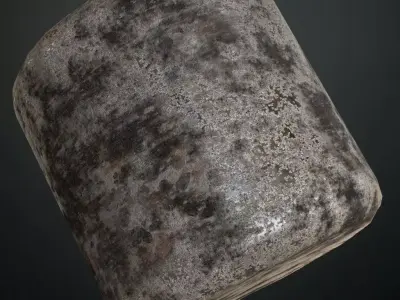 Rusty Dirty Blackish Metal Weathered PBR Seamless Texture