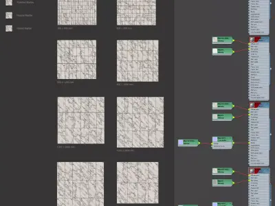 Marble Material and Porcelain Stoneware Tiles - Set 07 Texture
