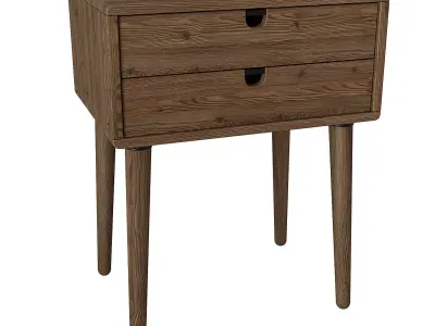Mid Century Nightstand bedside table 3D model