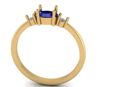 ring  marqise sapphire Free 3D print model