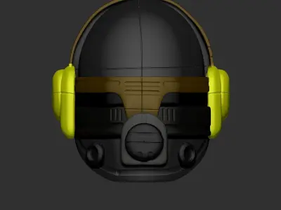 High quality scifi helmet high poly sculpt 3d printable  3D model