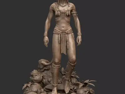 Kiri Avatar The Way of Water High-Detail Fan Art 3D Statue 3D print model