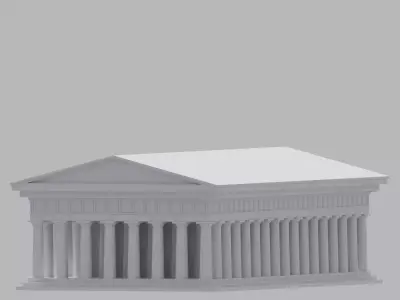 Greek The Parthenon Low-poly 3D model