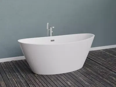 Bathtub and Faucet Free 3D model
