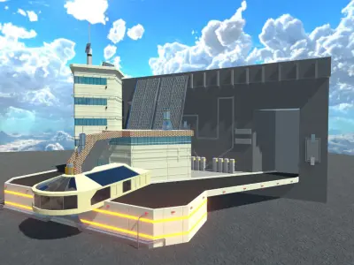 Sci-Fi Building 11 3D model