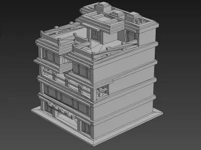 House Voxel - 10 Low-poly 3D model
