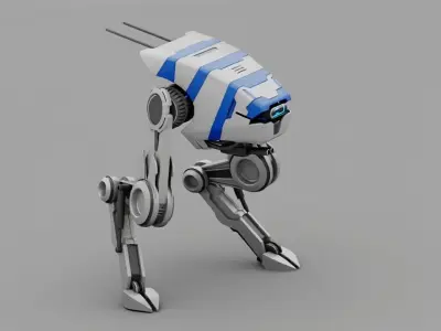 Dino robot  rigged character 3D model