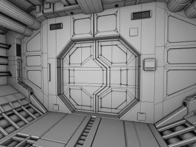Spacecraft Corridor 3D model
