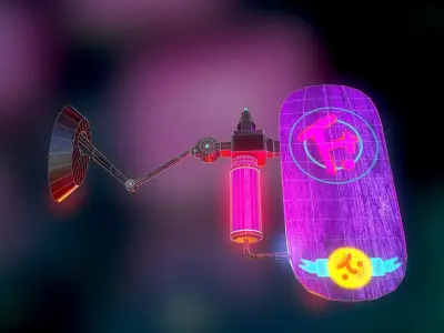 Sci-fi Sign Low-poly 3D model