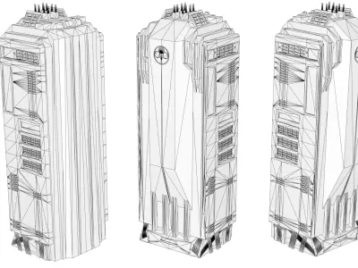 Arasaka Tower Low-poly 3D model