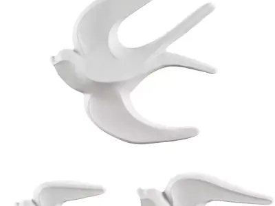 Swallow wall decor 3D model