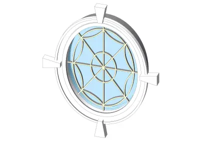 Oval window 3D model