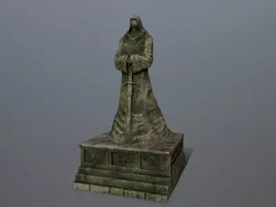 old statue 4 Low-poly 3D model