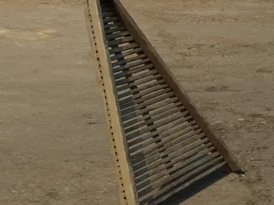 Medival triangle-shaped hop crate Low-poly 3D model