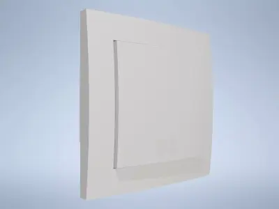 Electrical switch EKONOMIK WHITE Low-poly 3D model