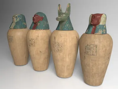 Canopic Jars 3D model