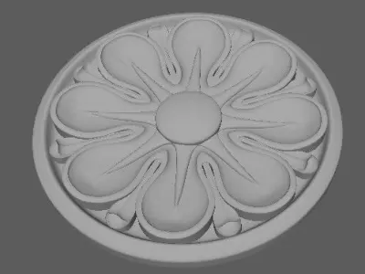 rosette decorative medallion 3D model shop