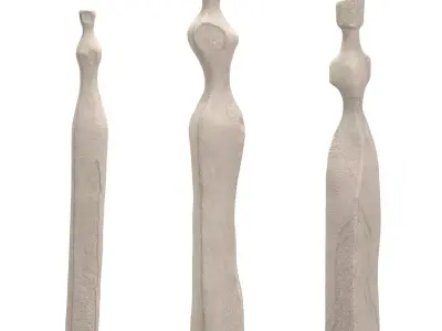 Eloise Short Floor Sculpture Collection 3D model